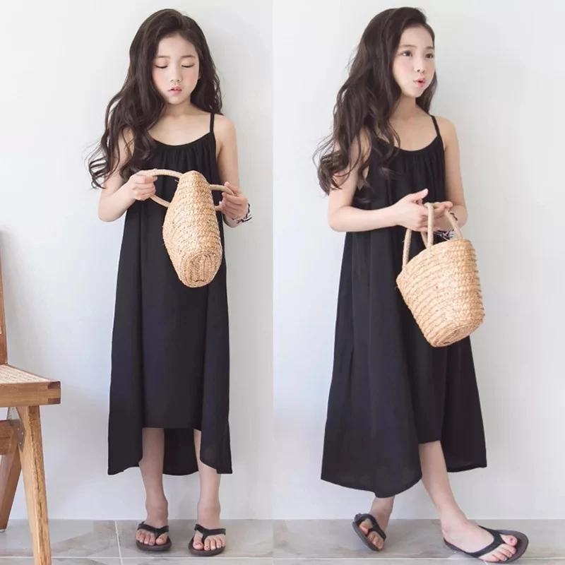 Girls party dress girls summer sleeveless beachwear children's clothing 4 6 7 8 9 10 12 16 years old | Детская одежда и обувь