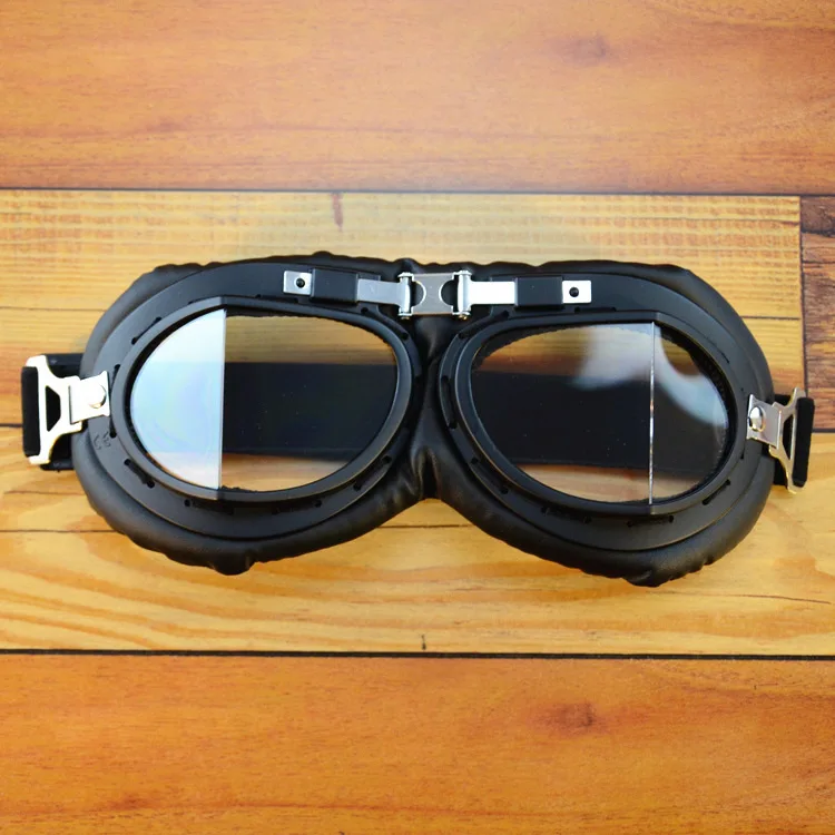 Clear Lens Мото rcycle очки винтажные moto cross анти-УФ Регулируемая езда Защитная Боевая Тактическая Военная защитные очки Мото очки ретро - Цвет: Clear Lens