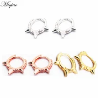 miqiao 2pcs simple and sweet all match multi color pointed earrings body piercing jewelry