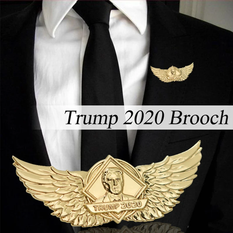 Новый металлический значок Трамп 2020 эмалированные булавки американский