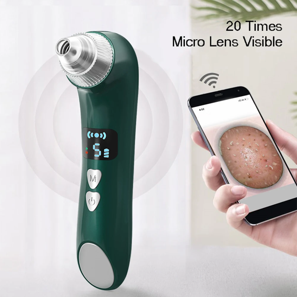 

Visual Blackhead Extraction Remover Vacuum Pore Cleaner Acne Electric Heating Nose Face Deep Skin Care WIFI Microscope Camera