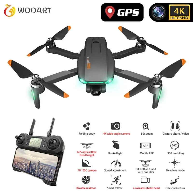 

Drone Gd91 Pro Two-axis Mechanical Self-stabilizing Gimbal Brushless Gps Aerial Drone 4k Hd Remote Control Aircraft Vs Sg906pro