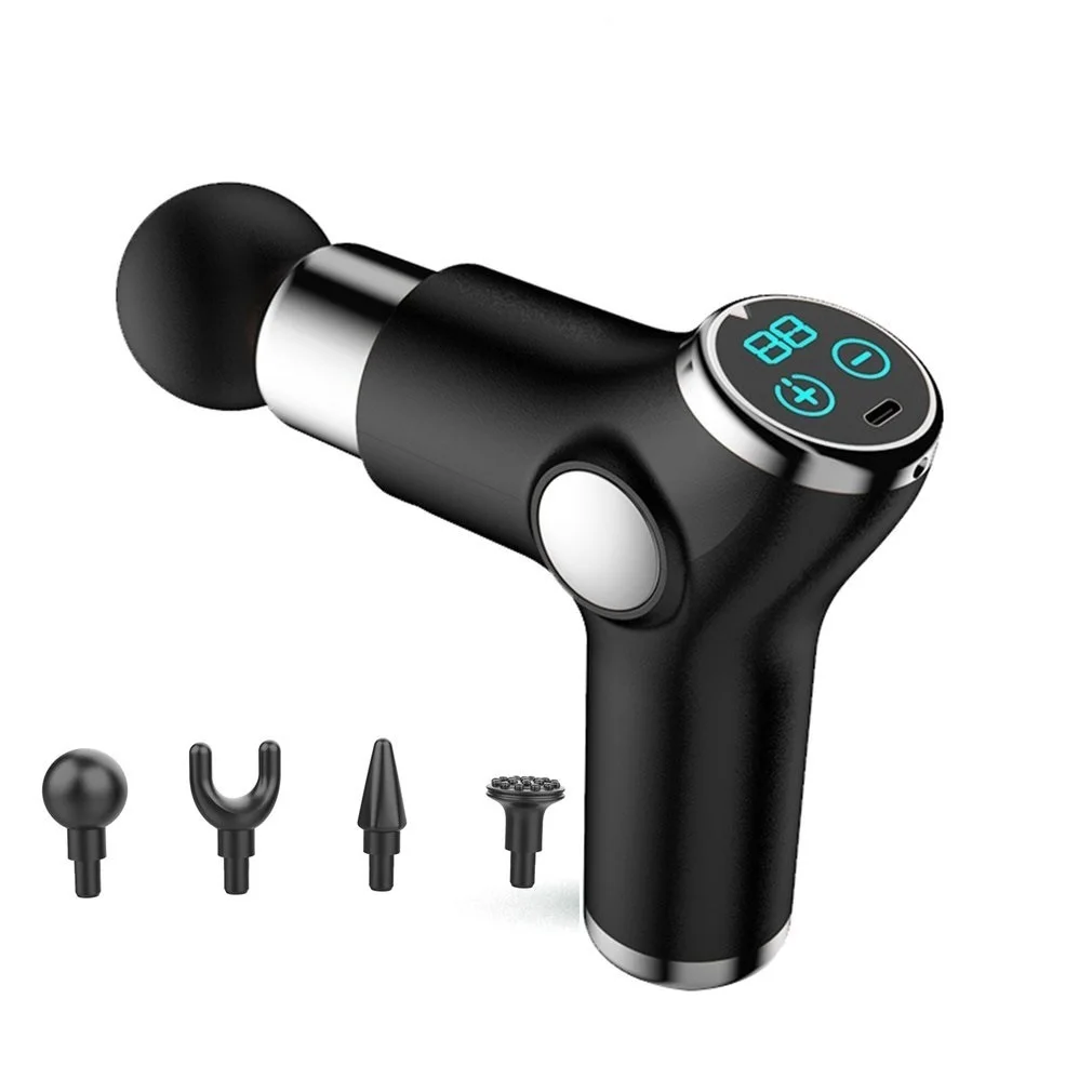 

Массажер Fascia Mini, пистолет для расслабления мышц, электрический портативный массажный прибор с ЖК-дисплеем для меридианов, фитнес-трекер для...