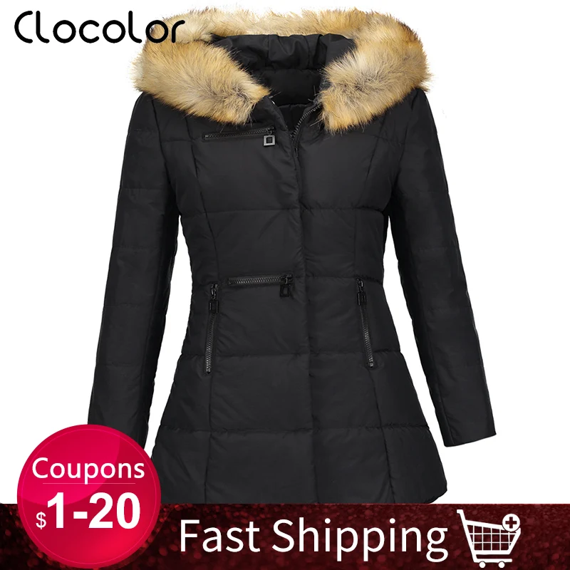 Капюшон из искусственного меха зимнее пальто женская стеганая куртка размера