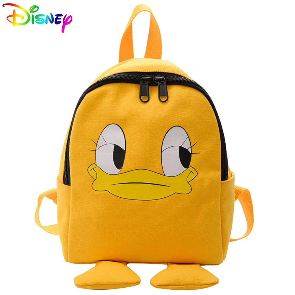 

Disney Children Backpack For Kids Cartoon Donald Duck Cute Printed Kindergarten Knapsack Teenager Kawaii Lightweight Schoolbag