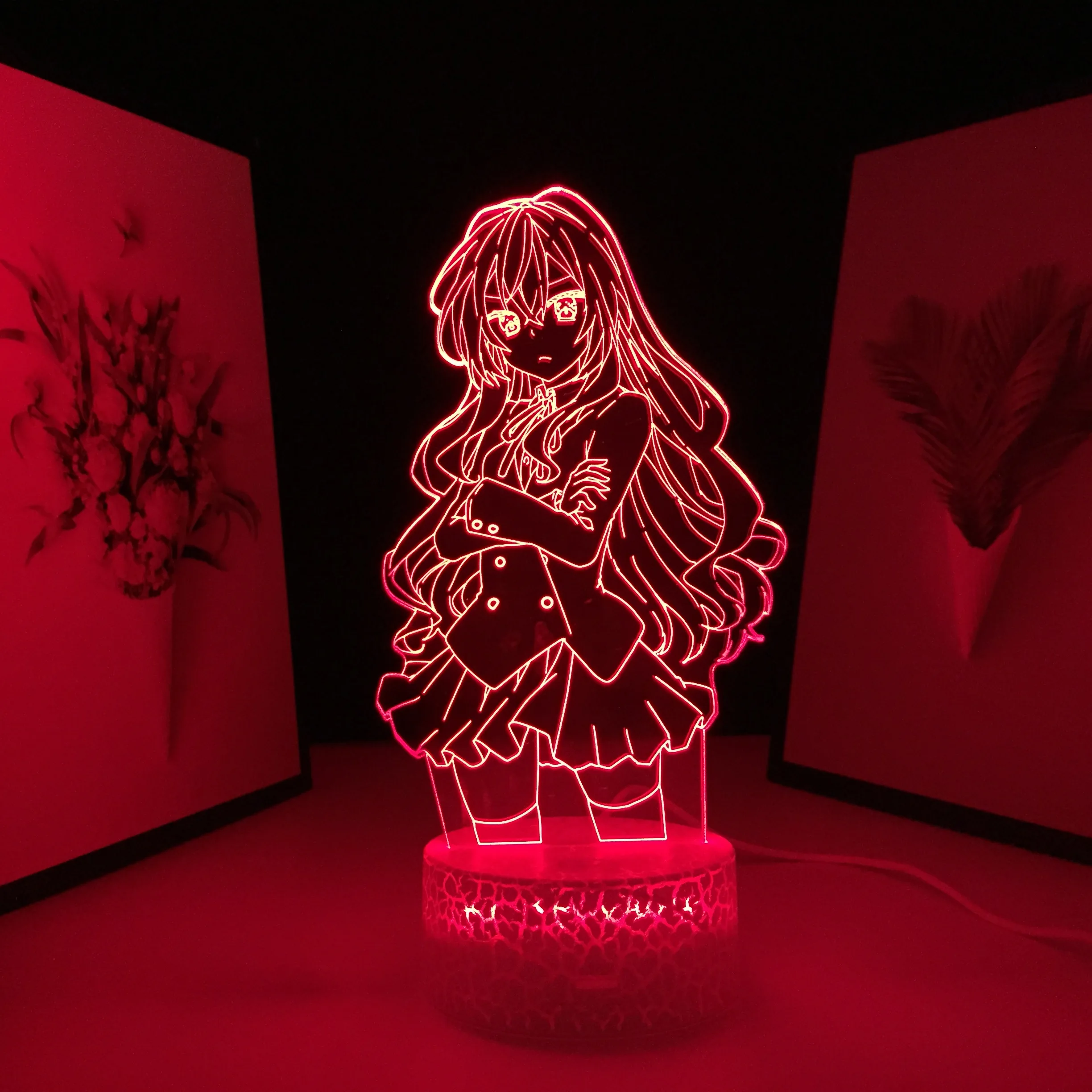 

Anime Toradora Taiga Aisaka LED Light for Kids Brithday Gift Bedroom Decor Night Light Manga TIGER X DRAGON Room Desk 3D Lamp