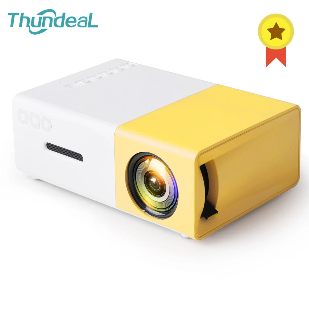 Thundeal YG300 мини проектор аудио YG 300 HD USB Поддержка 1080P для домашнего медиа плеер Proyector