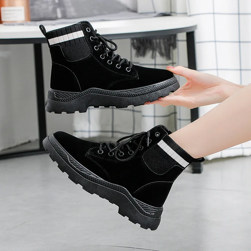 

2019 Women Boots Warm Winter Boots Female Fashion Women Shoes Faux Suede Ankle Boots For WomenMujer Plush Snow Boots L1266
