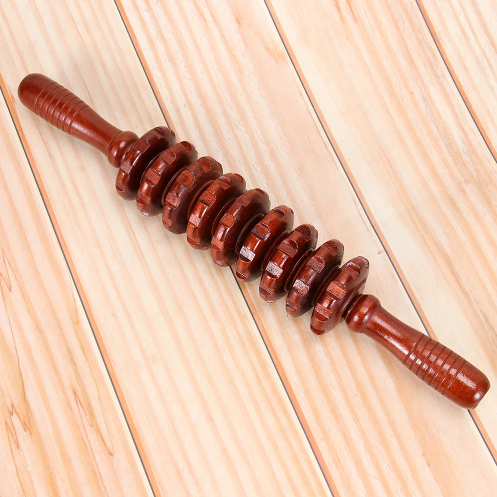 

2pcs Wooden Massager Roller Abdominal Massaging Roller Stick for Fitness