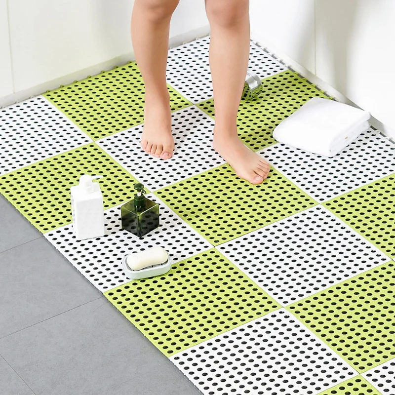 

Waterproof Hollow Mat Multifunctional Mosaic Connection Carpet Moisture Pad Massage Bathroom Non-slip Products PVC Bathroom Mat