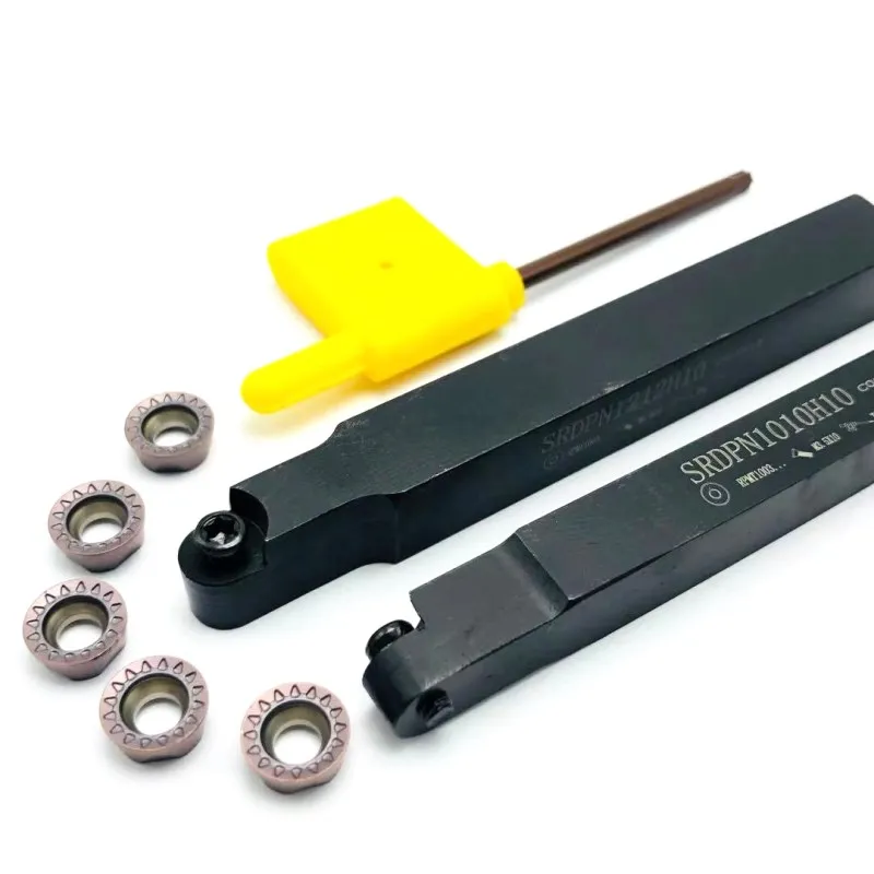 

SRDPN SRDPN1010H10 SRDPN1212H10 SRDPN1616H10 tool holder boring bar CNC external tool holder + 10PCS RPMT10T3MO r5 turning tool