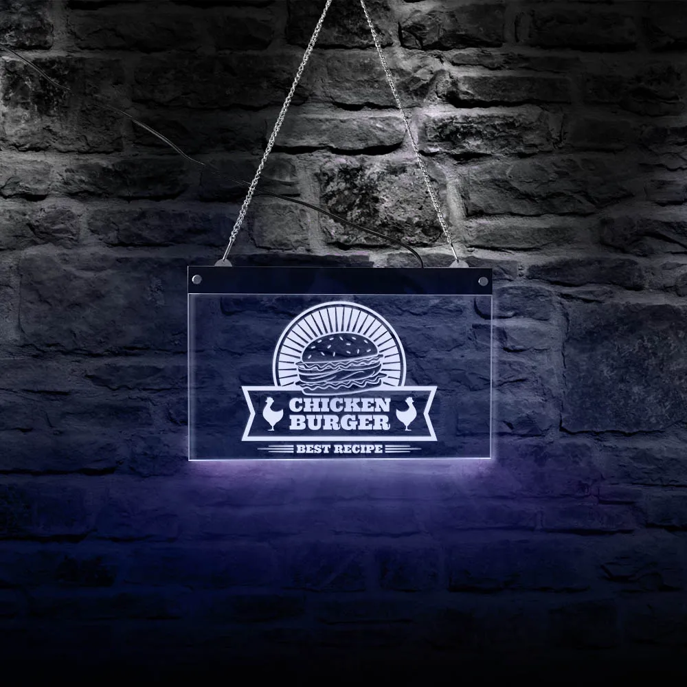 Лучший рецепт куриный гамбургер логотип в деловом стиле светильник подвесная
