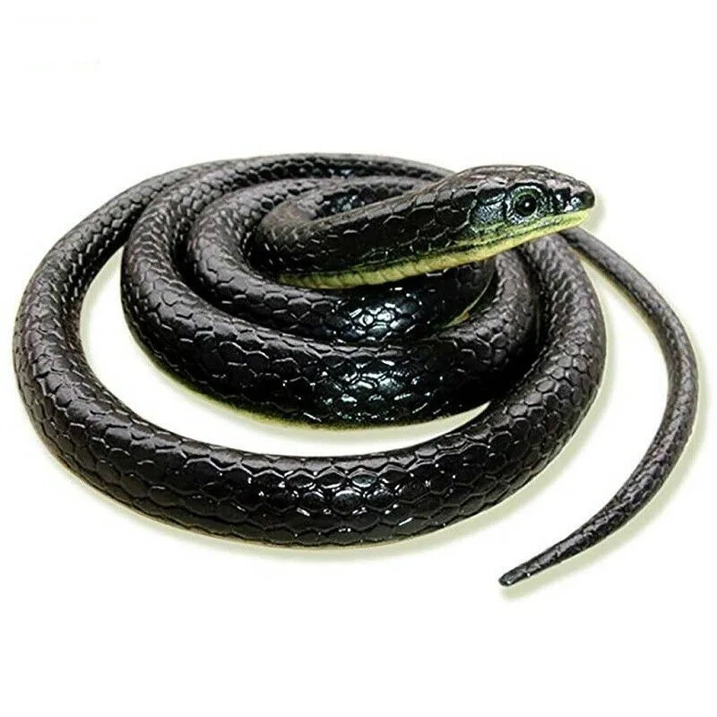 

1piece 51" Realistic Soft Rubber Fake Snake Scary Kids Pranks Tricks Toy Joke Halloween April Fool's Day Party Supplies