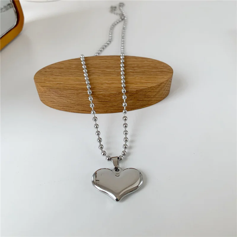 

Ожерелье женское с подвеской в виде сердца, металлик и серебро