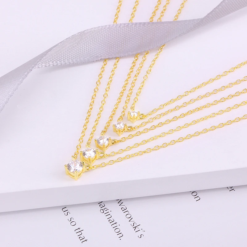 Цепочка с кубическим цирконием ROXI ожерелья и подвески из стерлингового серебра