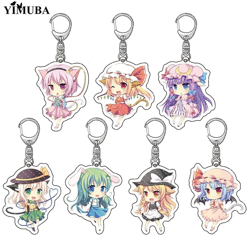 Брелок для ключей с персонажами из мультфильма Проект Touhou | Украшения и