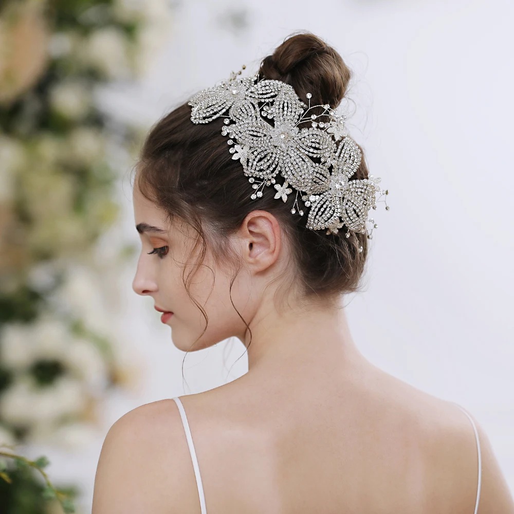 

TRiXY H252-S Потрясающие бриллианты, свадебный аксессуар для волос, Хрустальная корона, свадебные тиары свадебная корона для волос, свадебная ти...