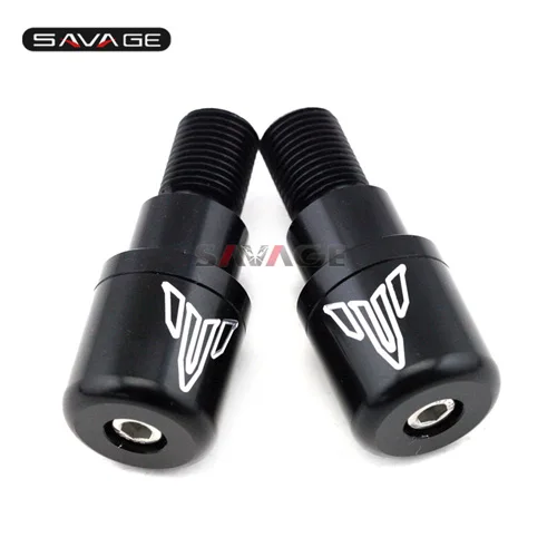 Черный Руль рукоятки концы слайдер для YAMAHA XJ6 FZ6 FZ6R FZR600 FZ1S 1000N YZF R125 аксессуары для мотоциклов ЧПУ алюминий - Цвет: Черный