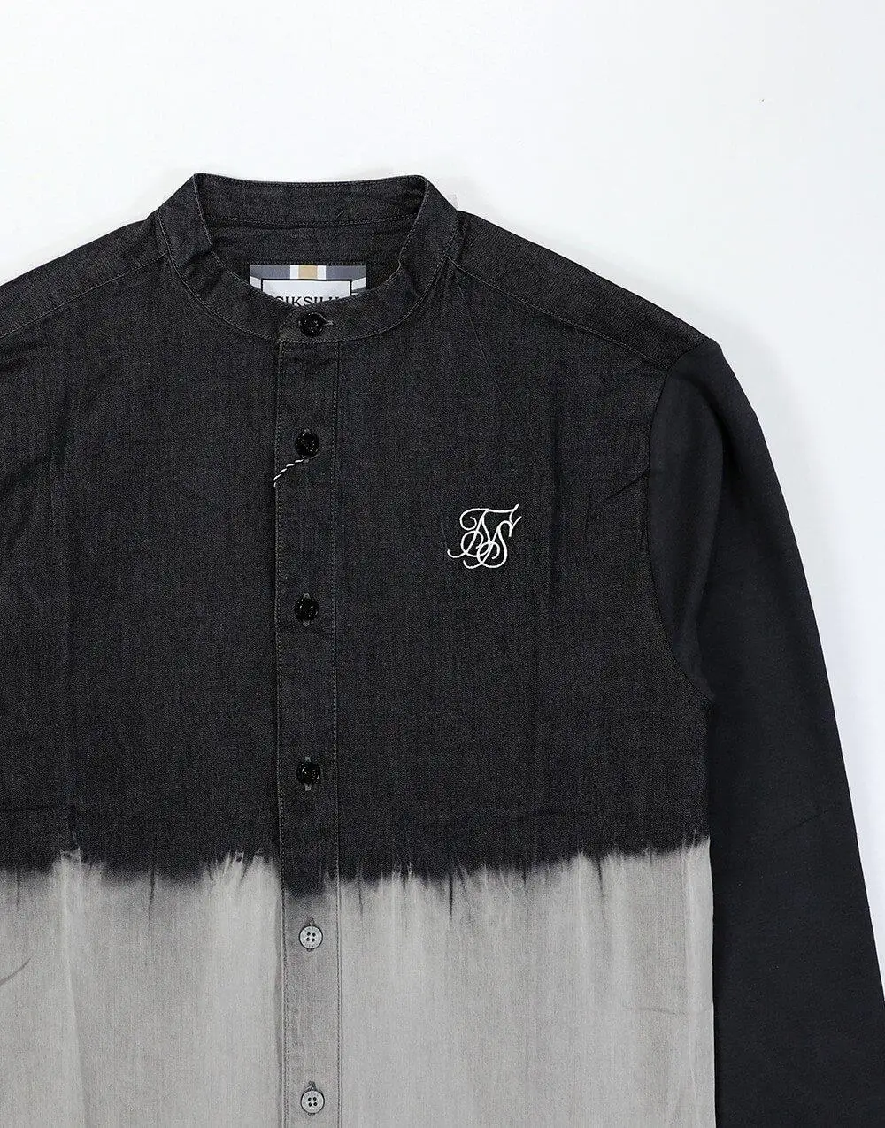 

SikSilk Color Transition of Denim Shirt