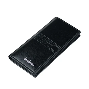 mens crocodile pattern long letter wallet male solid color two fold zipper coin purse multiple card slots fashion clutch bag free global shipping