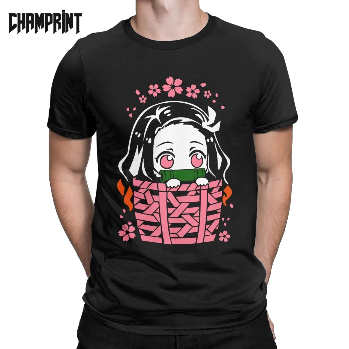 Nezuko мужские футболки хлопковая футболка Demon Slayer Kimetsu No Yaiba Kamado Tanjirou Аниме Манга