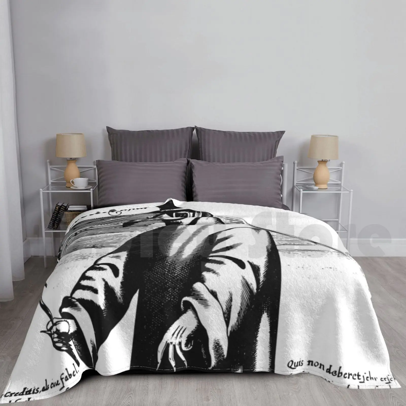 

Plague Medieval Illustration Blanket Fashion Custom Plague Black Plague Century Dead Death Horror Medieval