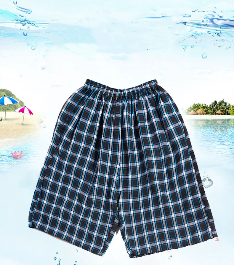 Шорты мужские хлопковые свободного покроя повседневные бермуды с завязкой на