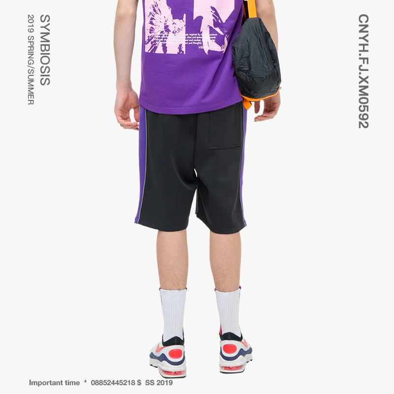 2019 новые летние повседневные шорты Для мужчин черный улице прохладно Пять штанов