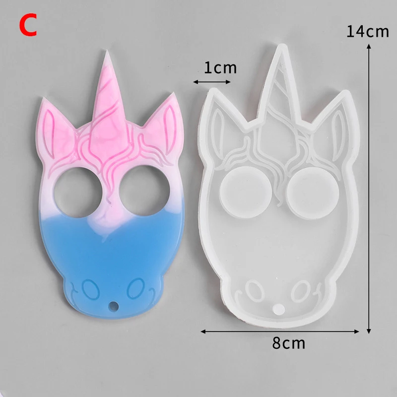 

DIY Super Glossy Self-Defense Cat Keychain Pendant Casting Silicone Mould Clay Crafts Making Crystal Epoxy Resin Mold