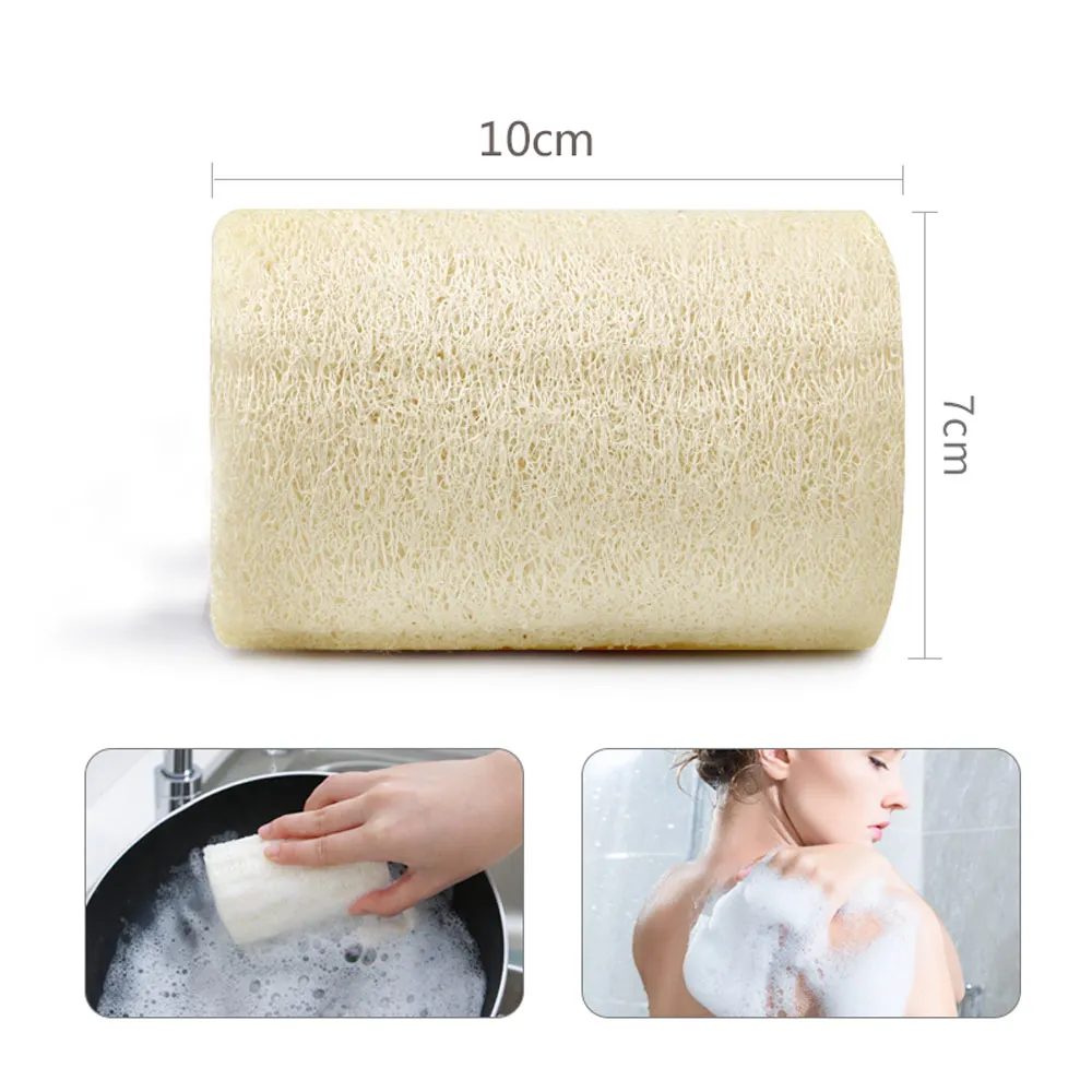 5 шт./компл. губка для тела ванны душа Scrubber натуральная луфа Луффа массажная
