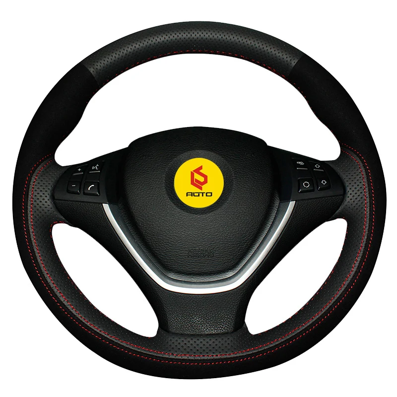 Оплетка на руль для BMW X5 E70 2006 2013 X6 E71 2008 2014 funda volante Tampa do carro Стайлинг