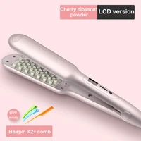 fluffy corn curling iron flat iron curling tongs lcd display wave curling iron hair iron electric hair brushes styling tool