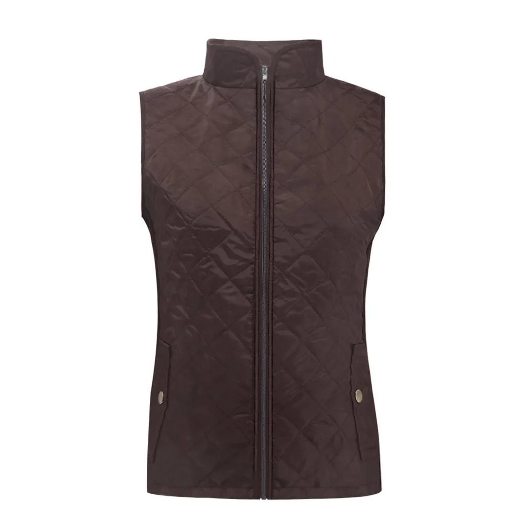 Женская однотонная зимняя куртка без рукавов плотный теплый жилет удобное