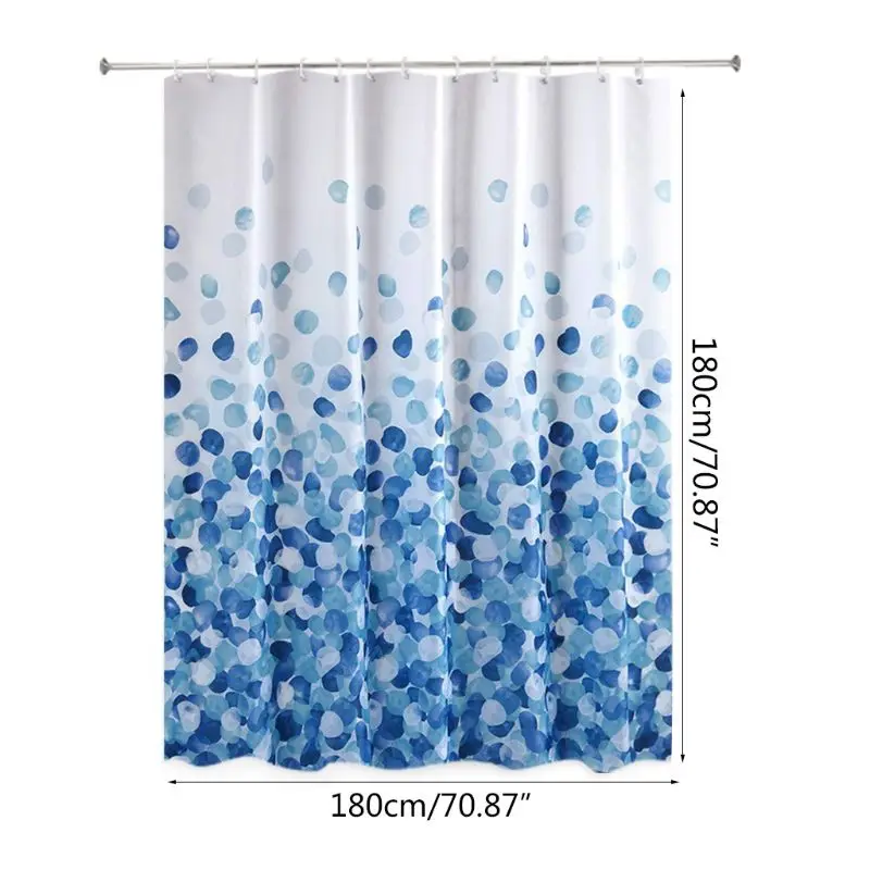 

European Style Shower Curtain Bathroom Fall Curtains Waterproof Cloth for Shower