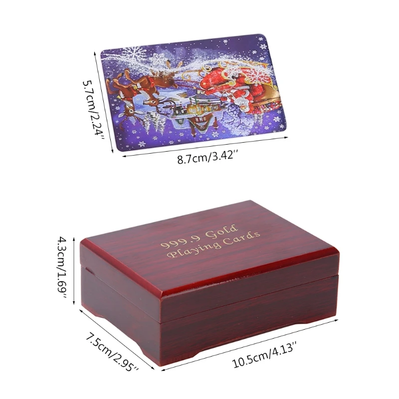 

Plastic Waterproof Playing Cards Silver Foil Christmas Style Poker Cards Gifts N58B