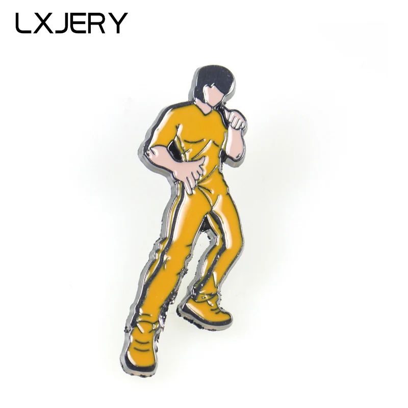 LXJERY мультфильм Брюс Ли на булавке значок брошь для рюкзака контакты одежды