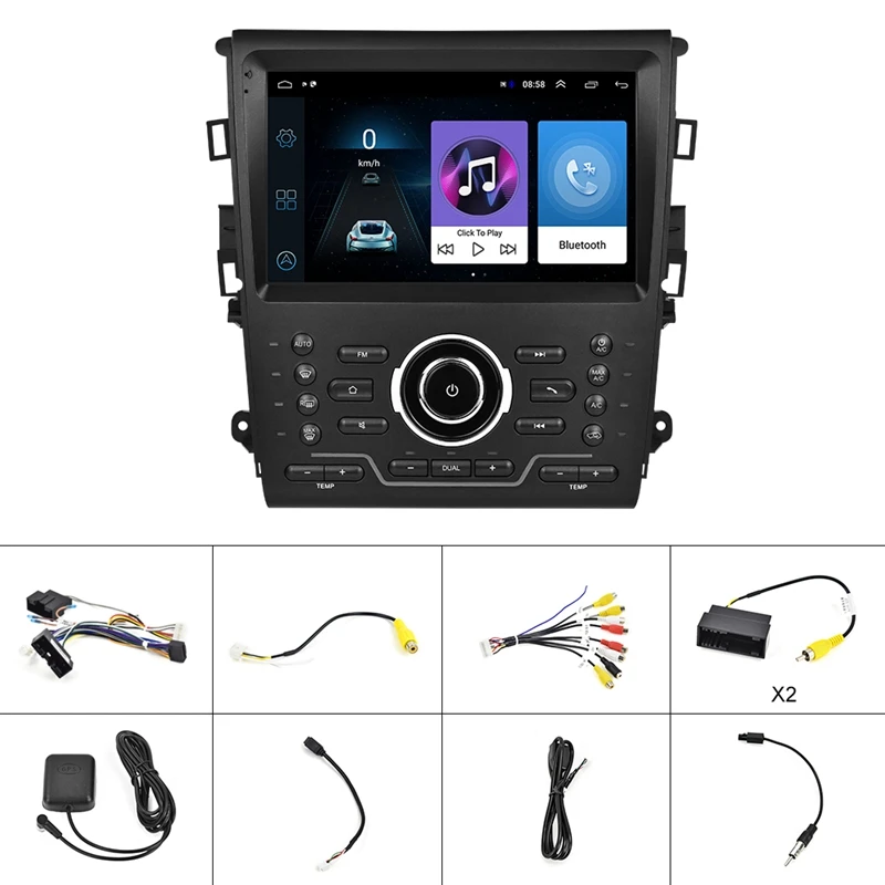 7 дюймов Android 9 1 HD Пресс Sn автомобиля MP5 плеер 1G + 16G Wi Fi Bluetooth FM радио для ford Mondeo GPS