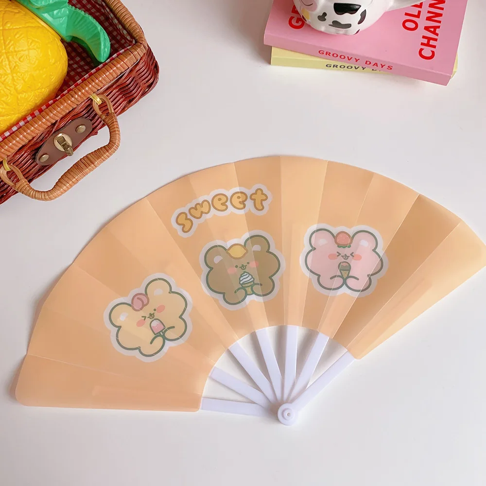 

Summer Cute Cartoon Small Fan Children's Student Folding Fan Portable Female Portable Mini Folding Fan Plastic Chinese Style
