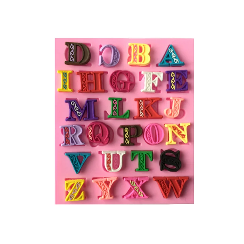 Модельная силиконовая форма для букв и символов из эпоксидной смолы для выпечки кулинарных изделий в кухне "DIY".