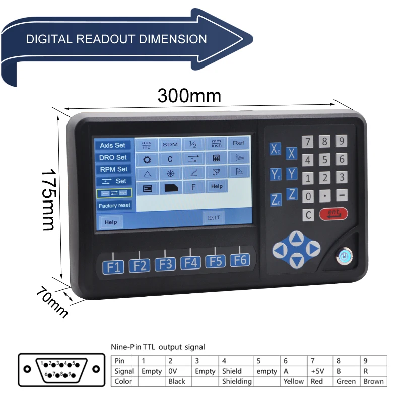 3 оси DRO цифровое считывание об/мин шт 5UM тонкие линейные весы для фрезерного