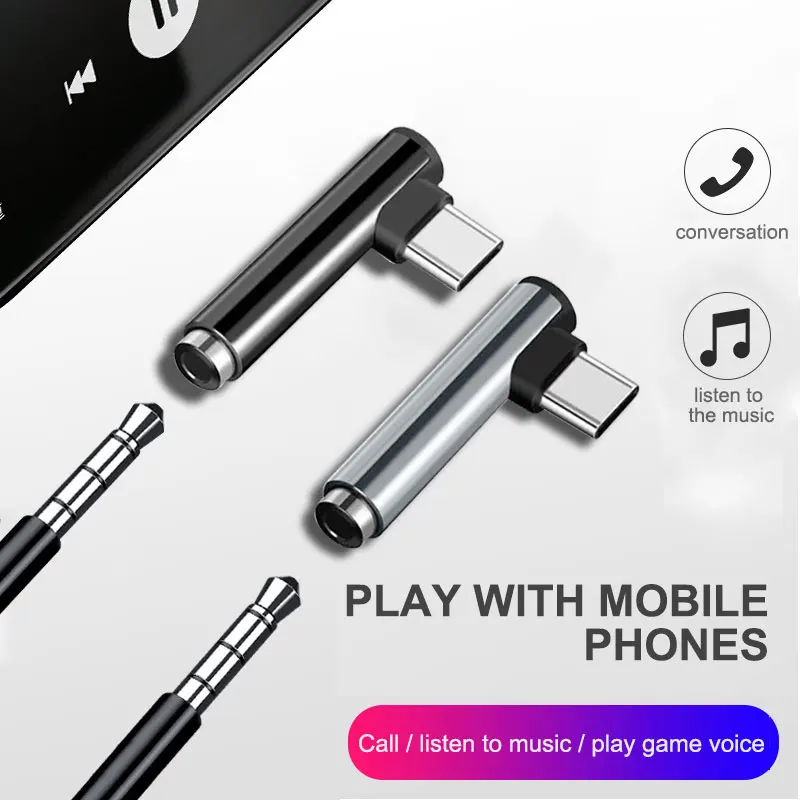 

USB C to 3.5mm Headphone Adapter Type C to 3.5mm Female Phone Gaming Music Audio Converter for Xiaomi /Huawei