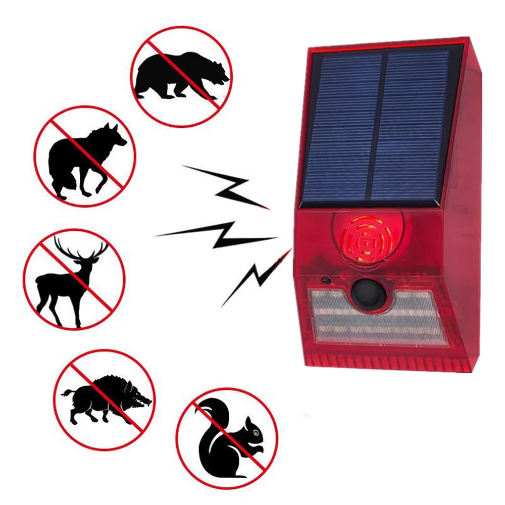

Mosquito Repellent Lamp Solar Alarm Lamp PIR Motion Sensor Detector Remote Control Security Siren Home Yard Outdoor Wall Light