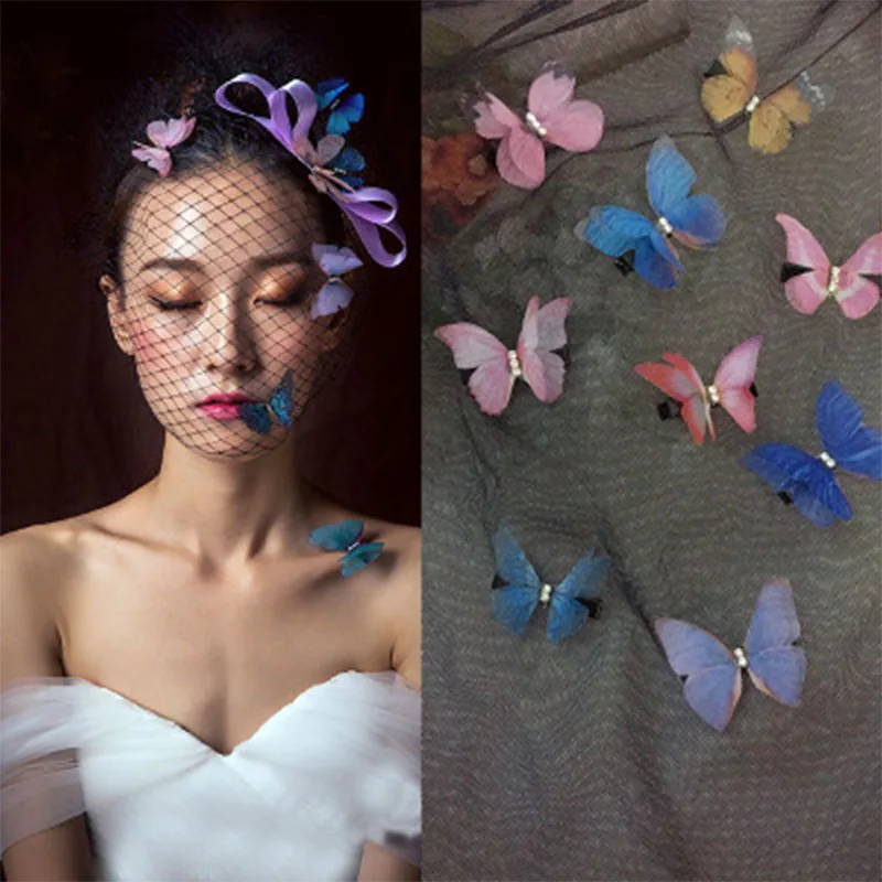 

10pcs Hair Clip Butterfly Three-dimensional Cute Bobby Pin for Baby Girls Children Hair Pin Adorable Hair Barrette Clips