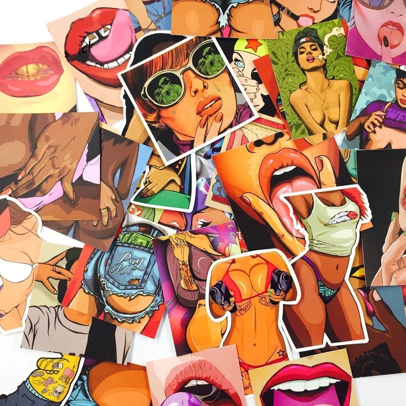 10/30/47 шт. аниме Стикеры с изображением сексуальной девушки Hentai Waifu Bunny Girl наклейки s