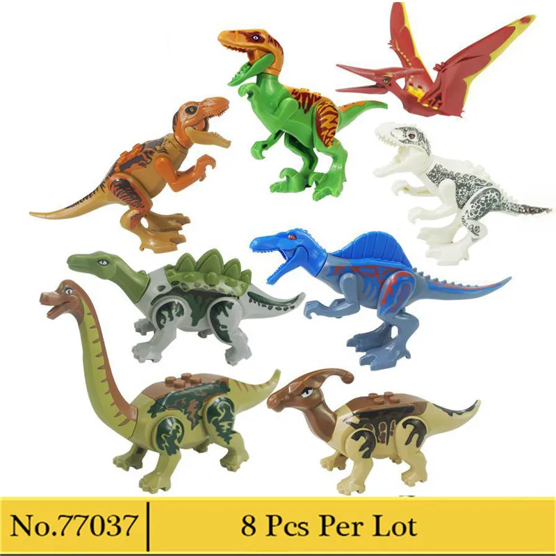 8Pcs Per Set No.3 10925 Юрский припаркованный синий вертолет погоня Кирпичи совместимы с юрские миры Модель Строительный блок DIY игрушки - Цвет: 8Pcs Per Set No.3