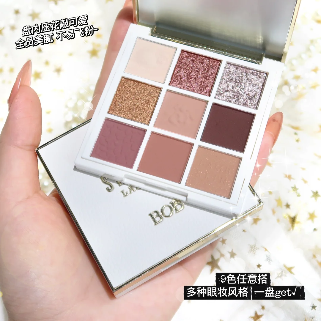 

New 9 Colors Makeup Palette Eye shadow Highlighters Blusher Shading Powder Glitter Matte Silky Touch 3 IN 1 Cosmetics For Women