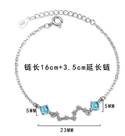 Женский браслет из серебра 925 пробы с кристаллами|Гибкие и жесткие браслеты| |