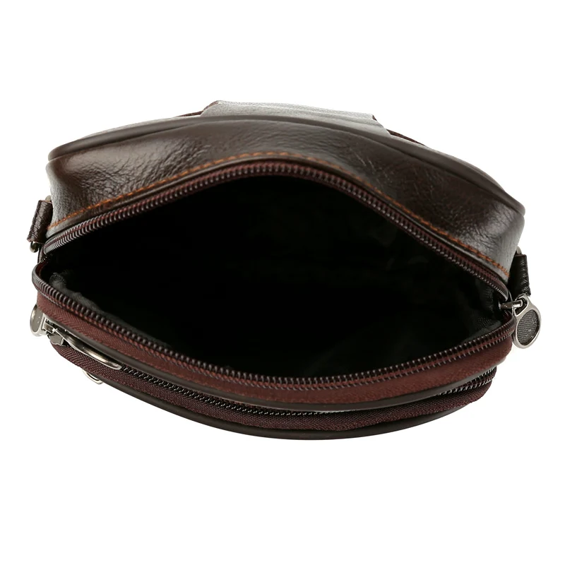 Для мужчин сумка через плечо на молнии Винтаж Портфели прочный мобильный телефон