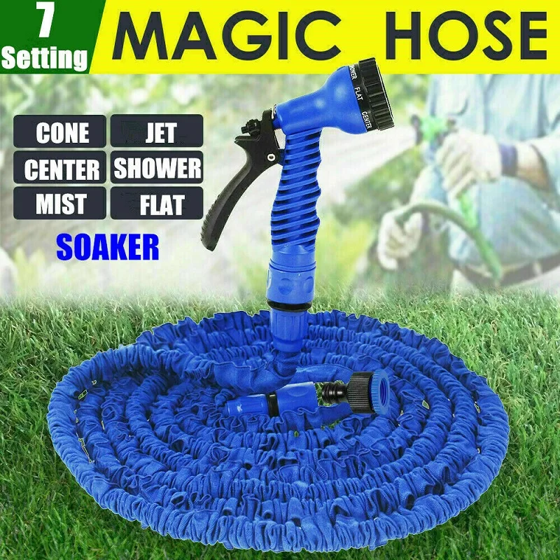 

25/50/75/100FT Expandable Flexible Water Hose Garden Outdoor with Spray Gun Nozzle Washing Car Flower Watering Garden Supplies