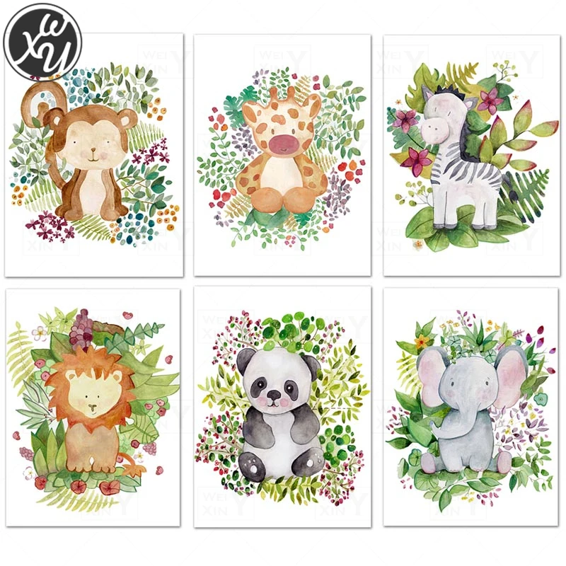 

WEIWEI животные 5D алмазная живопись полный набор для вышивки крестиком Мозаика лошадь Лев слон картина Стразы Hd качество декор